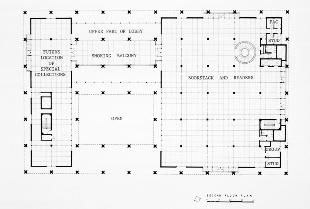 McHenry Library, University of California, Santa Cruz plan of third