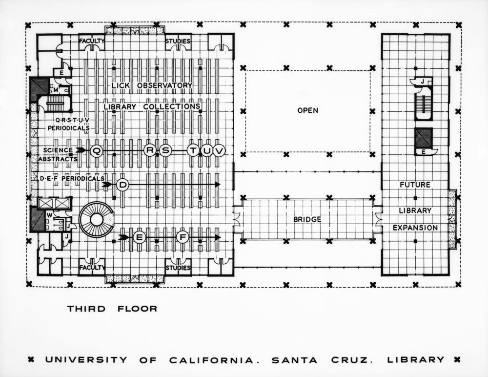 McHenry Library, University of California, Santa Cruz plan of third